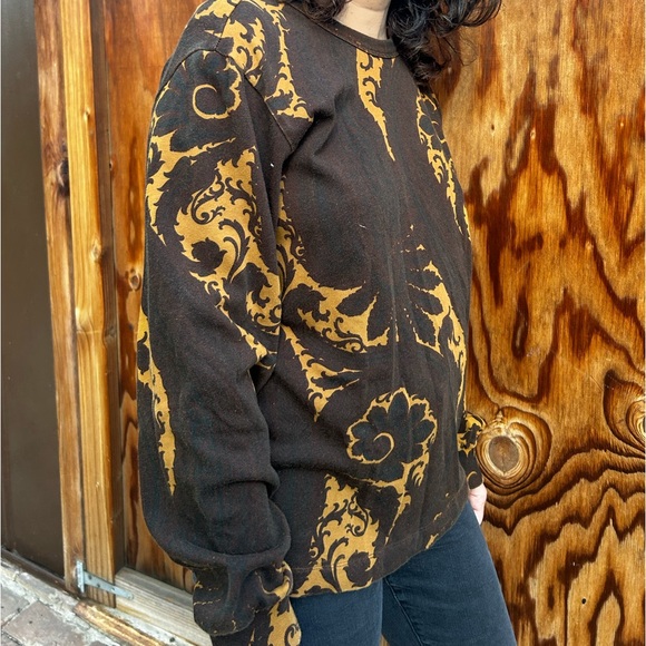 Dries Van Noten Brown Graphic Pattern Print Crew Neck Long Sleeve - Picture 5 of 5